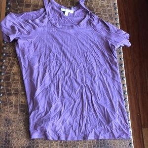 Purple Express T-shirt with shoulder cut outs